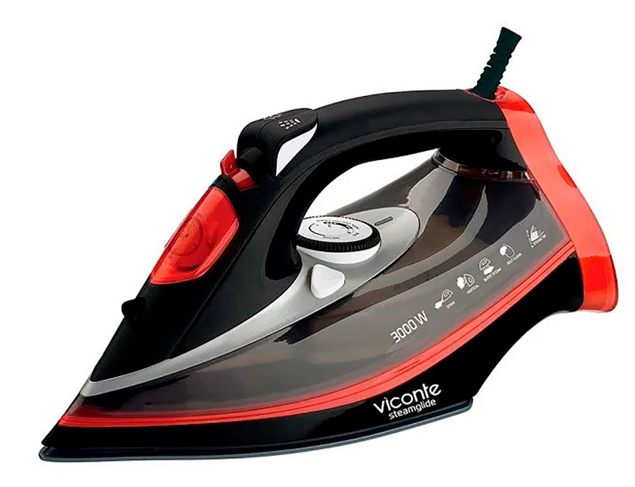 

Утюг Viconte VC-4320, черный, Черный/красный