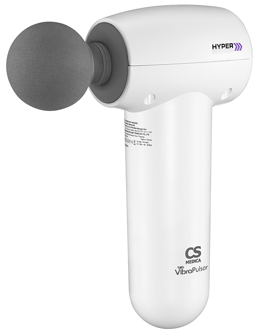 Изображение товара Перкуссионный массажер для тела CS Medica VibraPulsar CS-v10 HYPER White Massage Gun