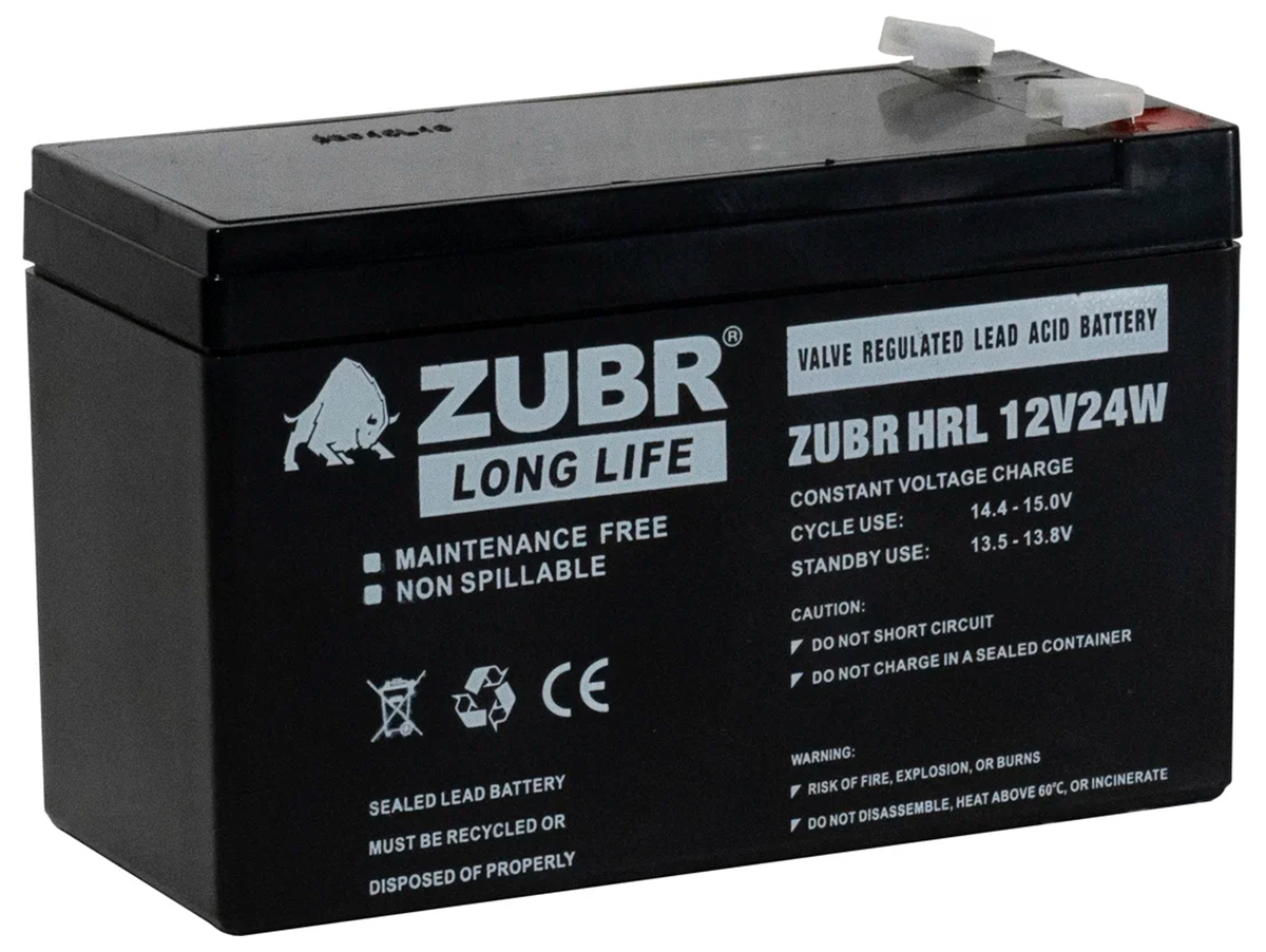 Изображение товара Аккумуляторная батарея Зубр HRL12-24W 12V6Ah