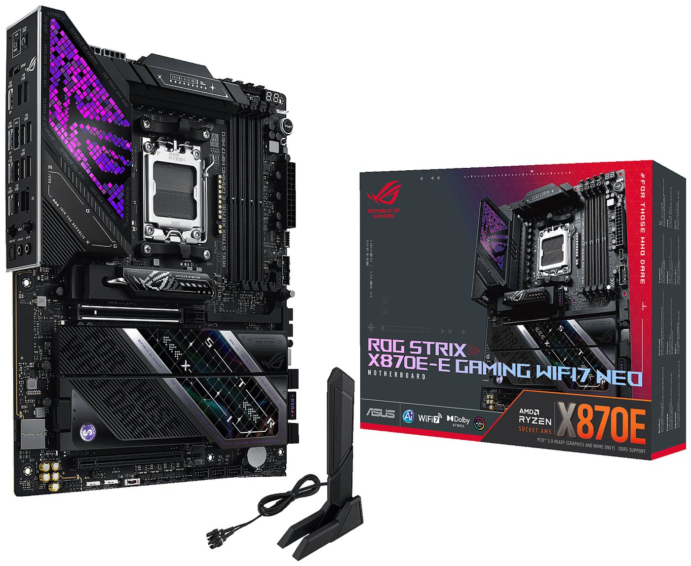 Изображение товара Материнская плата Asus ROG STRIX X870E-E GAMING WIFI7 NEO (AM5, ATX)