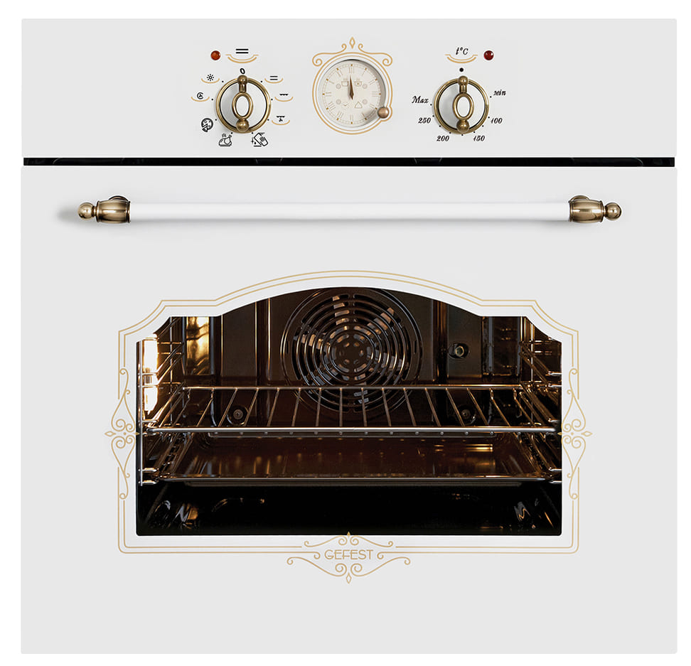 Изображение товара Электрический духовой шкаф Gefest ЭДВ ДА 602-02 К82 с грилем и конвекцией 52 л белый