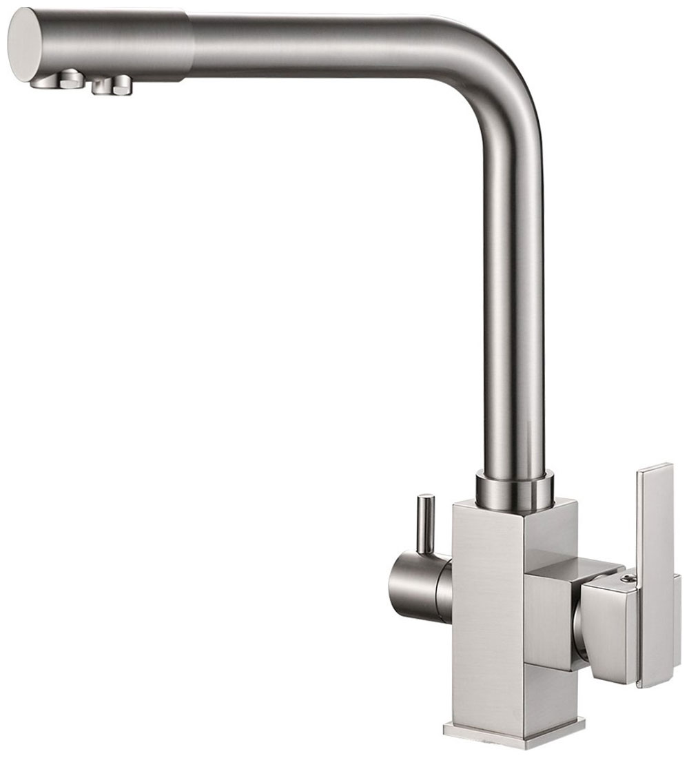 Изображение товара Смеситель для кухни Zorg SH 805 Satin комбинированный под фильтр и водопровод