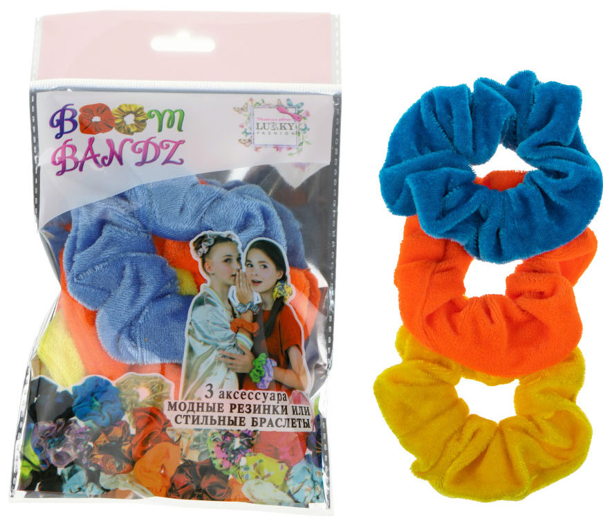 Изображение товара Набор неоновых резинок для волос LUKKY FASHION BOOM BANDZ из 3 штук Изображение товара Набор неоновых резинок для волос LUKKY FASHION BOOM BANDZ из 3 штук