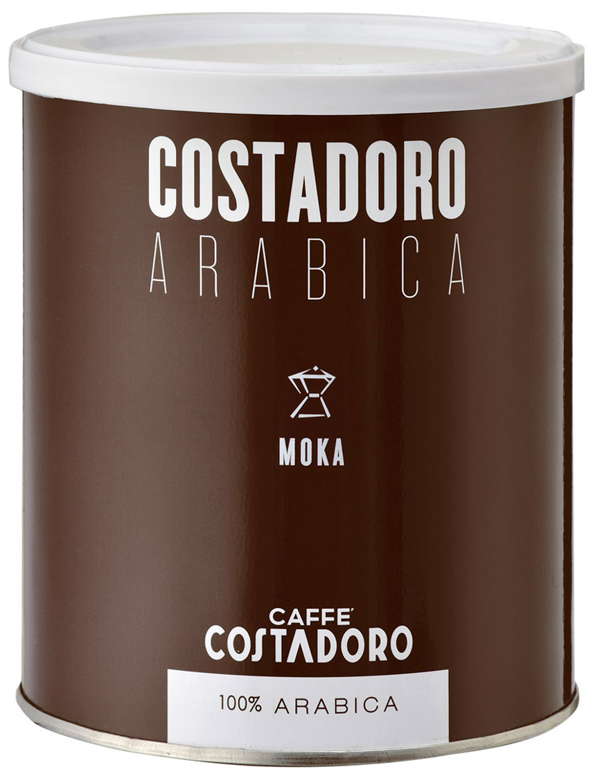 Кофе молотый COSTADORO ARABICA MOKA 250 gr TIN ground молотый кофе pellini moka tradizionale 42 250 гр