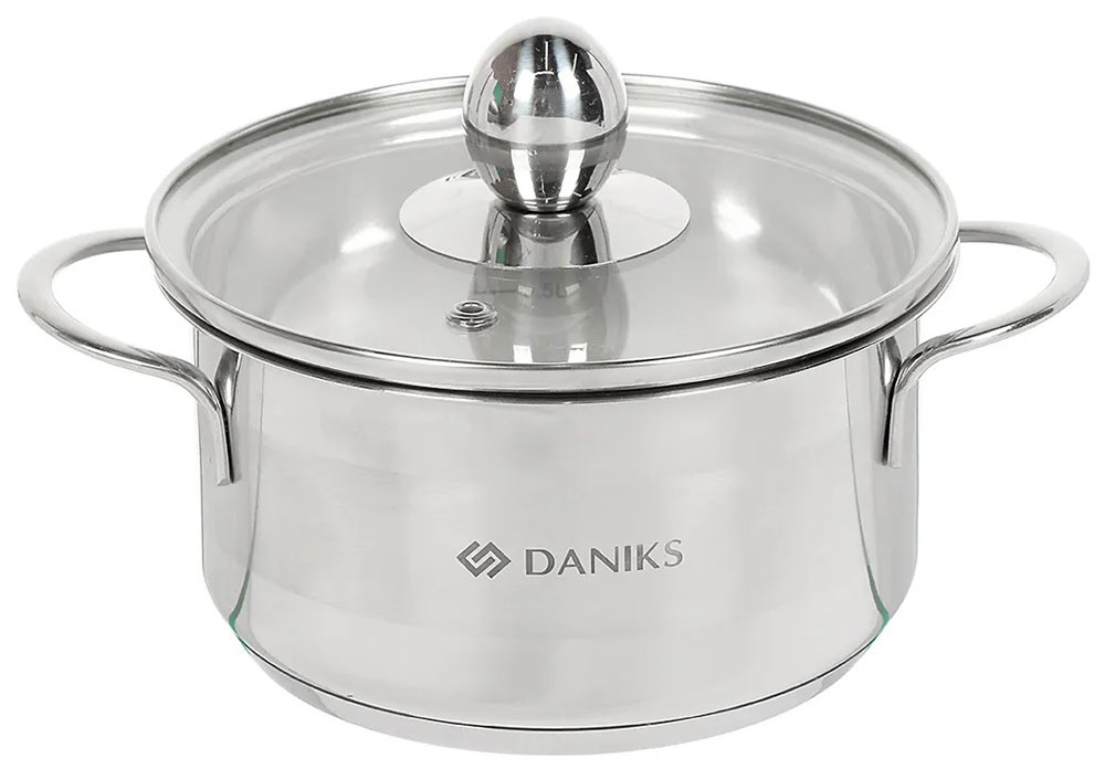 

Кастрюля с крышкой Daniks GS-01311-14CA 1.1 л