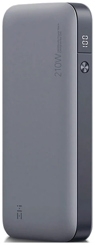 Внешний аккумулятор Zmi PowerPack No. 20 25000 mAh 210W Type-C Quick Charge 3.0 PD 3A QB826G , серый Внешний аккумулятор Zmi PowerPack No. 20 25000 mAh 210W Type-C Quick Charge 3.0 PD 3A QB826G , серый