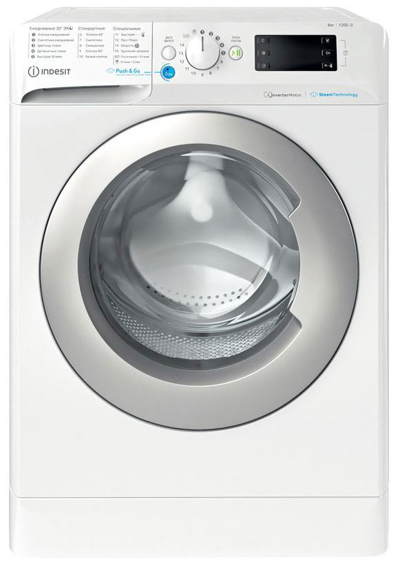 Стиральная машина Indesit BWSE 81293X WSV RU, загрузка 8 кг, 1200 об/мин