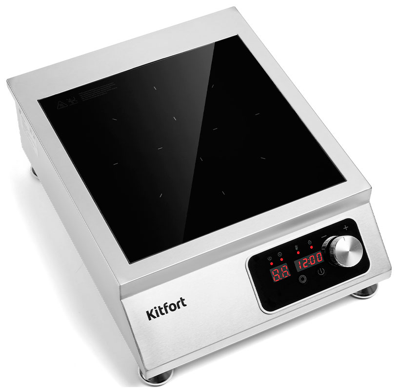 Изображение товара Индукционная плита Kitfort КТ-143 нерж.сталь 3500 Вт с таймером управлением