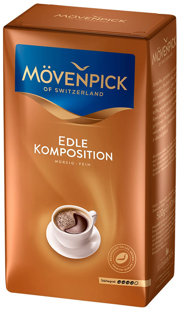 Кофе молотый Movenpick Edle Komposition 500 г кофе молотый movenpick el autentico rfa 500 г