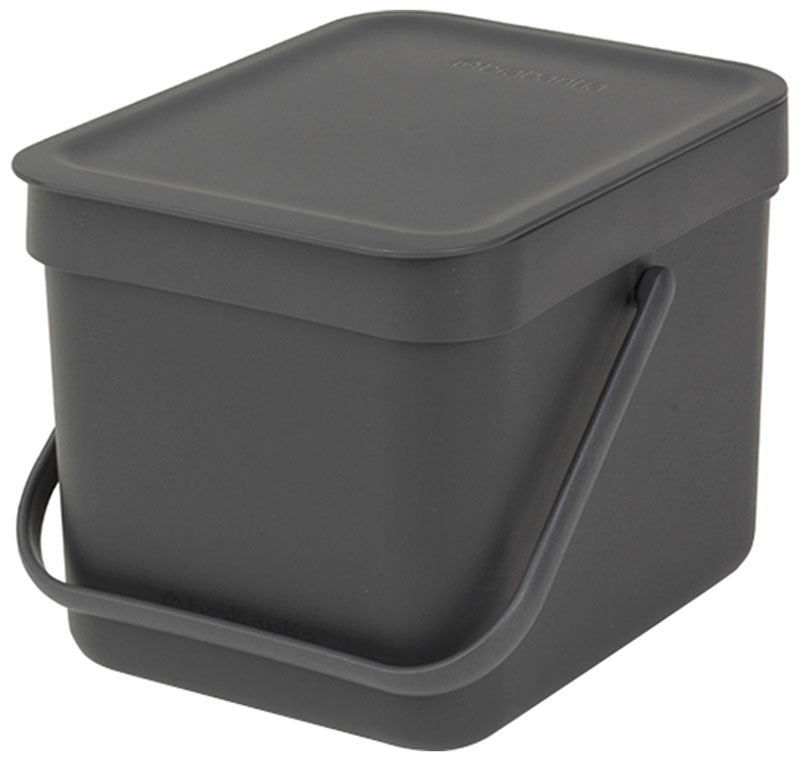 Изображение товара Ведро для мусора Brabantia "Sort & Go" встраиваемое серое 6л, 109720