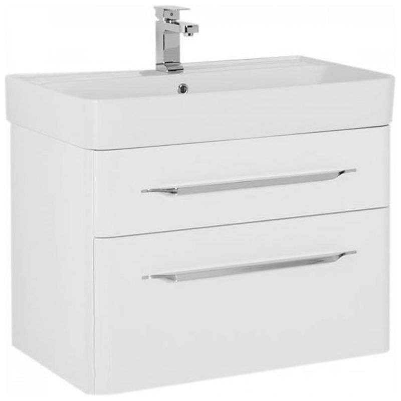 Изображение товара Тумба под раковину Aquanet Виченца 80 белый с выдвижными дверями