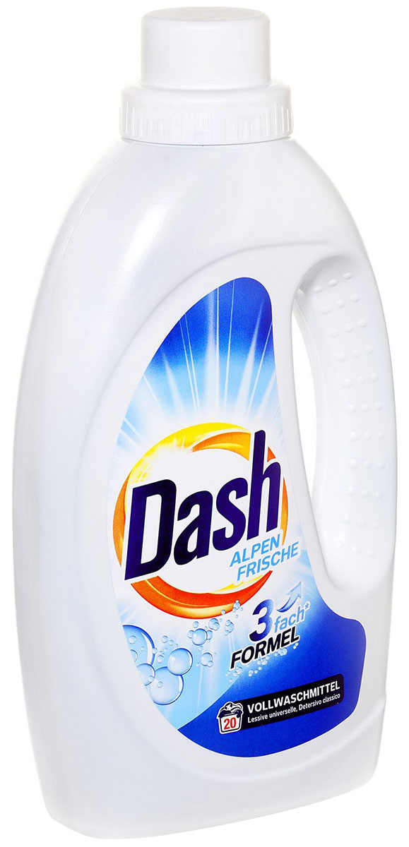 Жидкое средство для стирки Dash Alpen Frische 3 fash FORMEL 1.1 л, 20 стирок