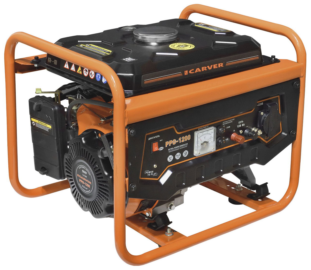 Изображение товара Электрический генератор и электростанция Carver PPG-1200 1.05кВт