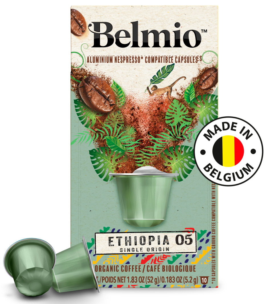 Кофе молотый в алюмиевых капсулах Belmio BIO/Single Origine Ethiopia кофе молотый belmio в алюминиевых капсулах arabic cardamom