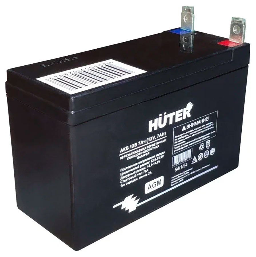 Аккумуляторная батарея Huter 12 В 7 Ач Аккумуляторная батарея Huter 12 В 7 Ач