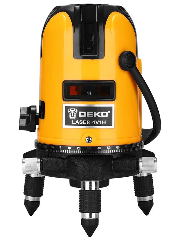 Изображение товара Уровень лазерный самовыравнивающийся Deko LL57 PRO SET 2 PREMIUM со штативом 1 м (5 линий, красный луч) 065-0104-1 в кейсе