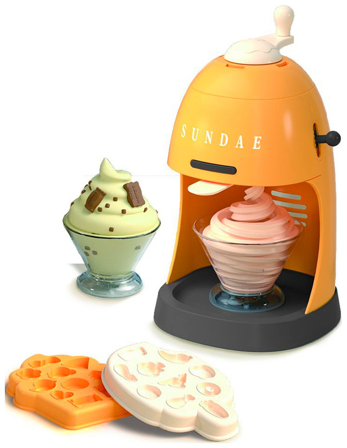 Набор для лепки On time Машинка для мороженого тесто 8 цветов 225 г машинка для мороженого 2 насадки 10 аксессуаров 45092 45092