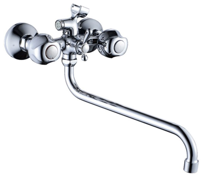 Изображение товара Смеситель для ванны Haiba HB2226 хром настенный с душевым гарнитуром