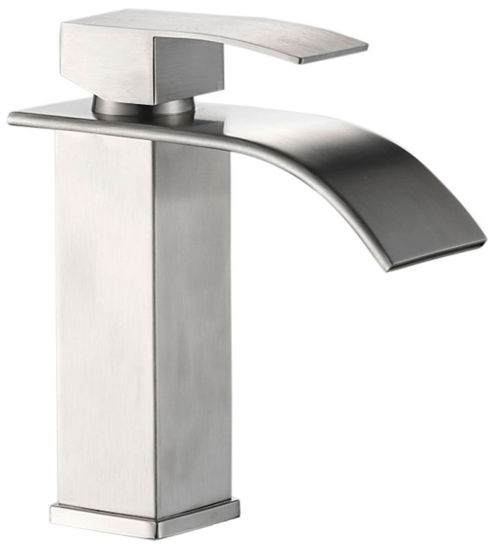 Изображение товара Смеситель для раковины Haiba HB815 сталь современный угловатый механизм керамический