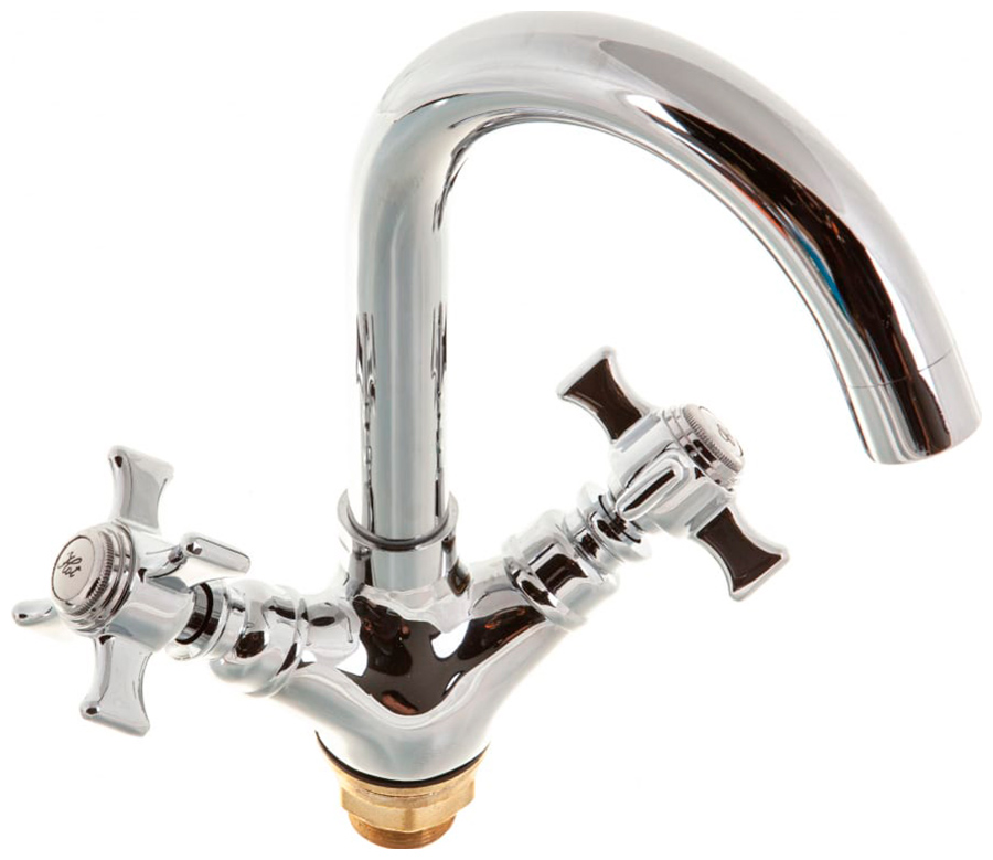 Изображение товара Смеситель для кухни Haiba HB24 хром двухвентильный поворотный излив латунь