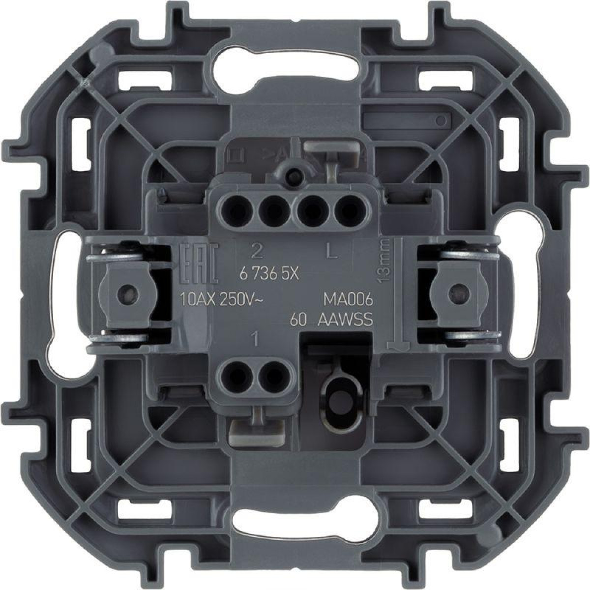 Изображение товара Выключатели, переключатели, диммеры Inspiria (группа Legrand) Механизм переключателя 1-кл. Inspiria 10А IP20 250В 10AX бел. Leg