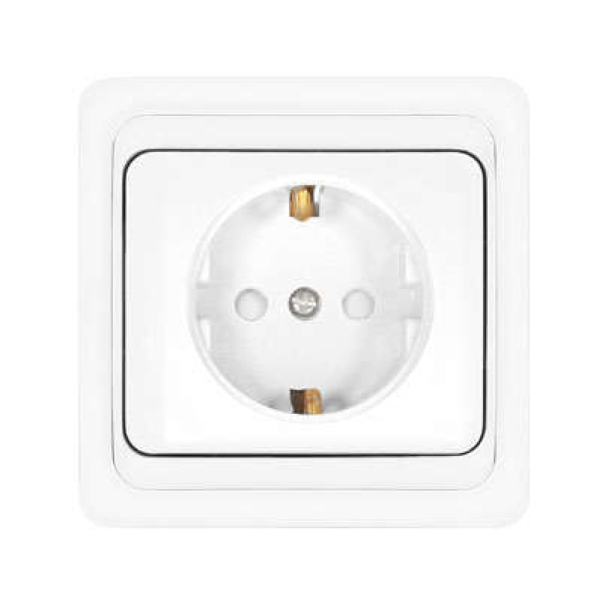 Изображение товара Универсальная встраиваемая розетка 16А IP20 с заземлителем и шторками Валери