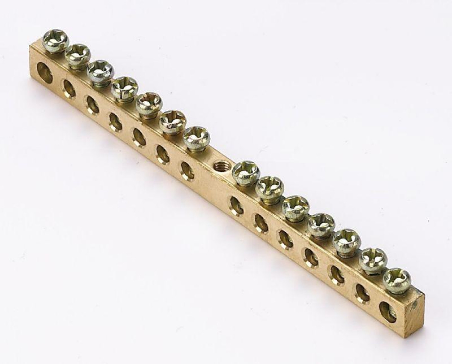 Изображение товара Высоковольтная нулевая шина DEKraft 14 групп 6x9 мм с крепежом по центру