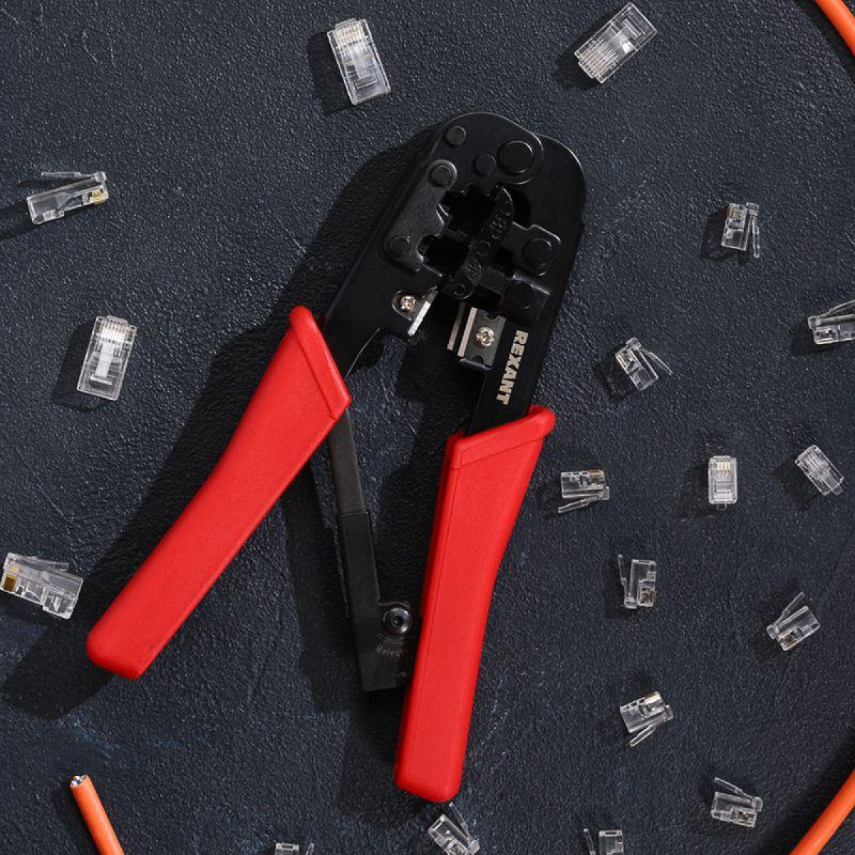 Изображение товара Инструмент для обжима Rexant RJ-45 RJ-12 RJ-11 RJ-10 для сетевых кабелей