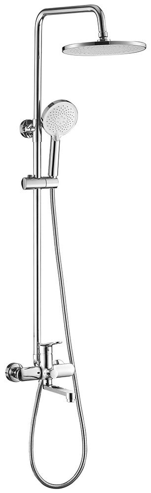 Изображение товара Душевая система Savol S-600608A с изливом и ручным душем хром монтаж на стену