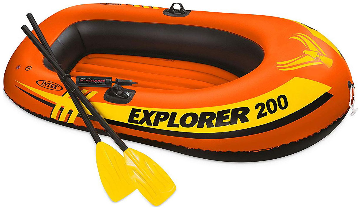 Изображение товара Надувная лодка Intex Explorer 200 Set 58331 для спокойных водоемов