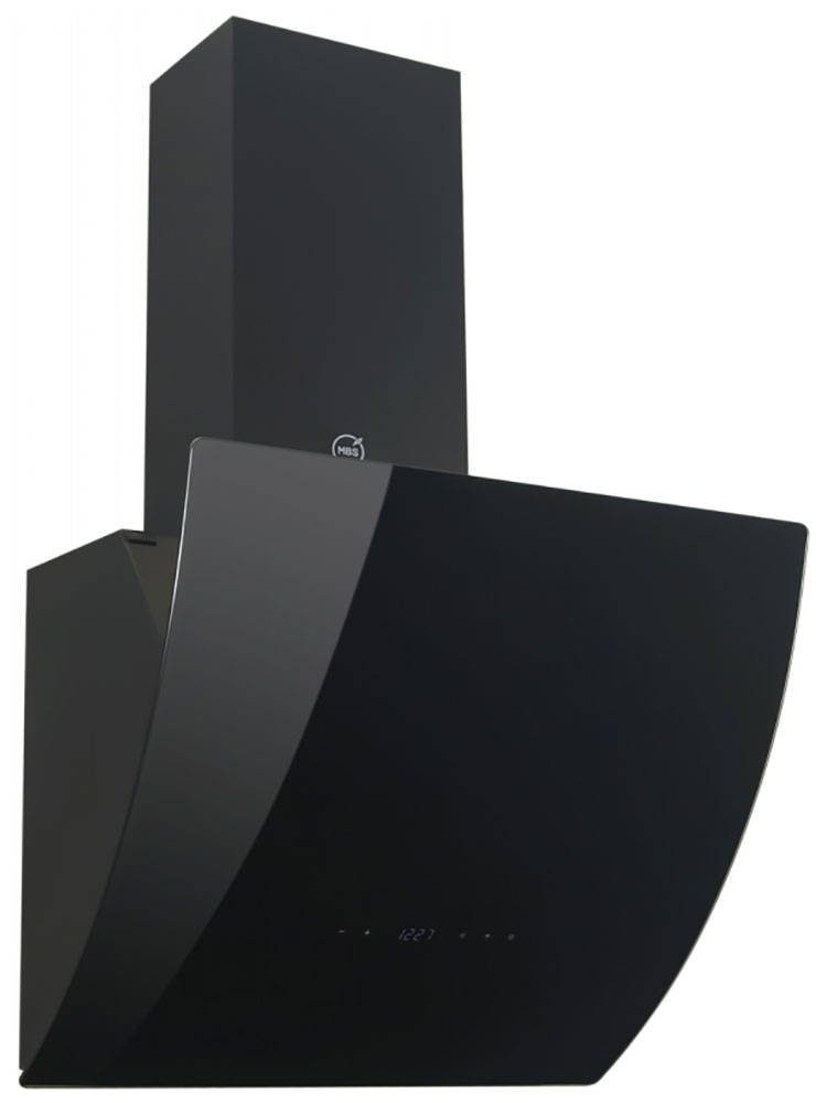 Изображение товара Вытяжка MBS FREESIA 160 GLASS BLACK наклонная с сенсорным управлением черная