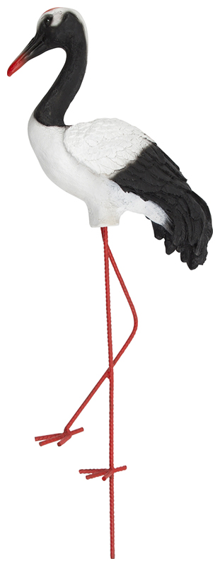 Изображение товара Садовая фигурка Журавль из полистоуна 60х42х16 см для украшения сада