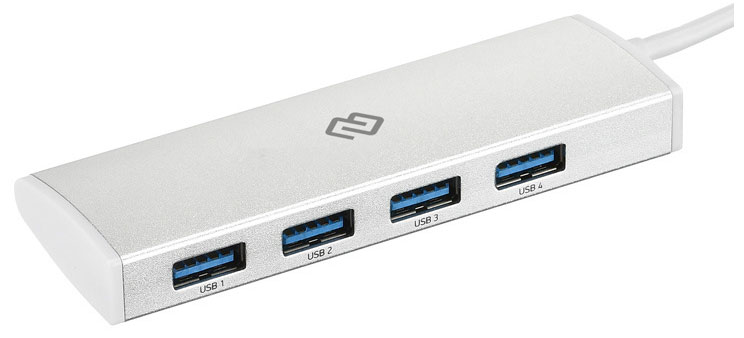 Изображение товара Разветвитель Digma HUB-4U3.0-UC-S USB Type-C четырьмя портами серебристый