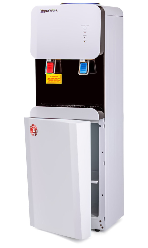 Изображение товара Кулер для воды Aqua Work 105 LRX (бело-черный) напольный, компр. охл., холодильник, турбо нагрев (26516)