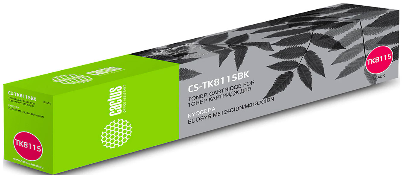 Изображение товара Тонер-картридж Cactus для Kyocera Mita Ecosys M8124cidn/M8130cidn, черный, ресурс 12000 страниц (CS-TK8115BK)
