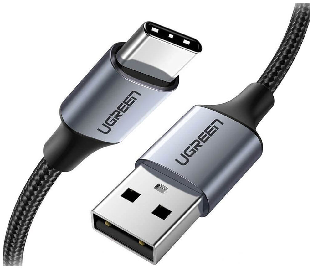 Изображение товара Кабель USB C - USB A 0.5м, быстрая зарядка, нейлоновая оплетка, Ugreen