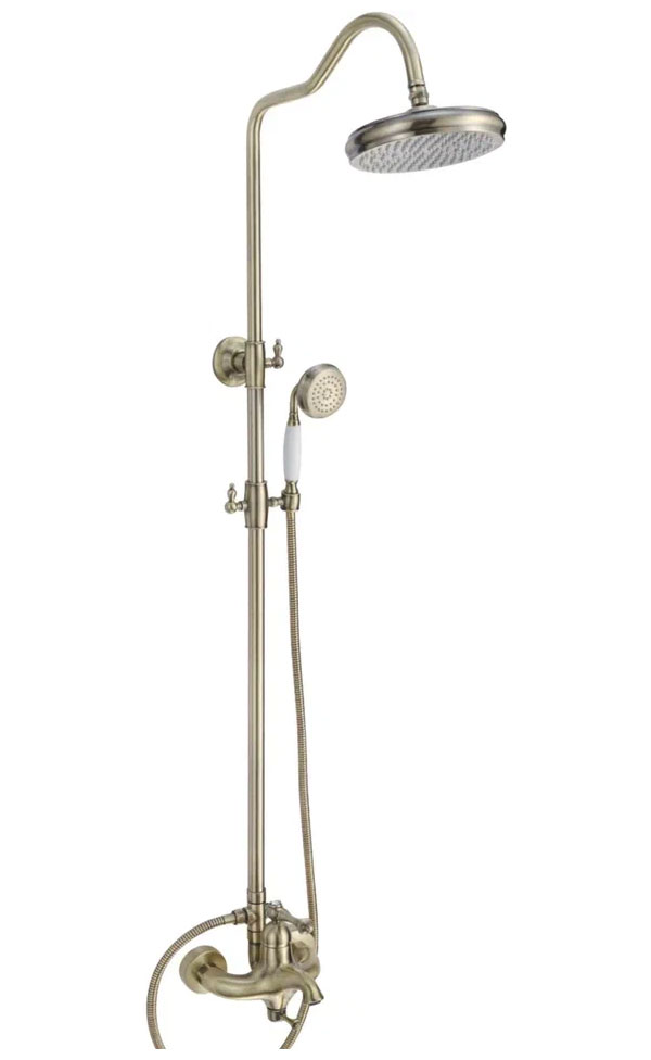 Изображение товара Душевая система Rose R01Q бронза с верхним душем и керамическим механизмом