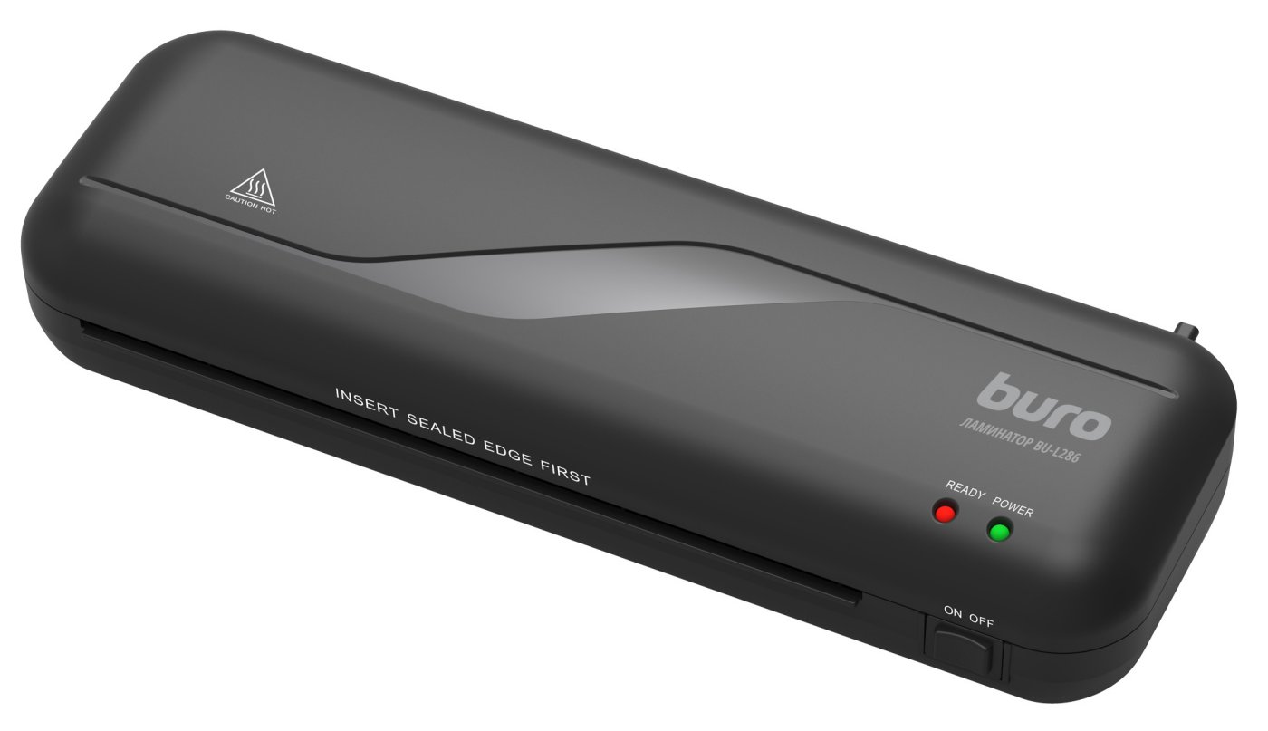 Изображение товара Ламинатор Buro BU-L286 черный для А4 горячее ламинирование 70-125 мкм