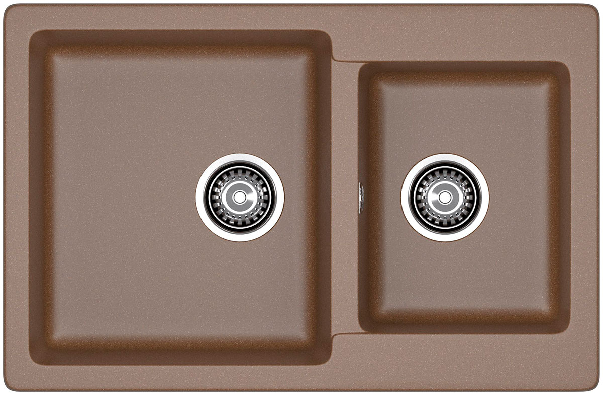 Изображение товара Кухонная мойка GranFest PRACTIK 780K, 2 чаши 780x510 мм, терракот (P-780K терракот)
