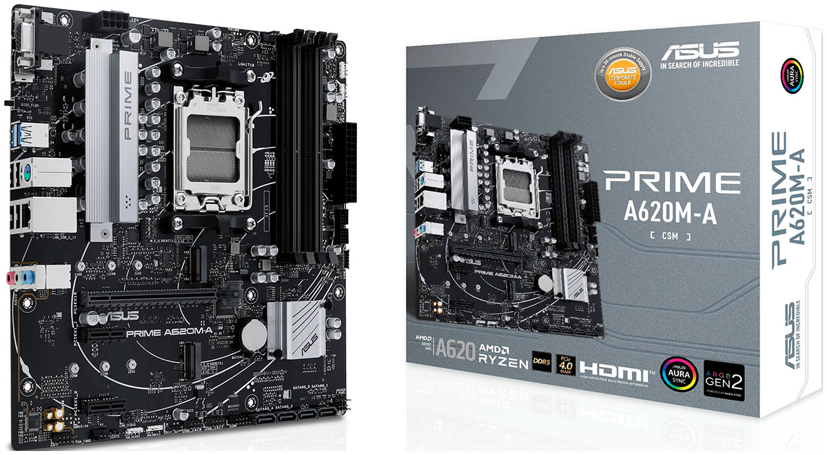 Изображение товара Материнская плата Asus PRIME A620M-A-CSM (AM5 mATX)