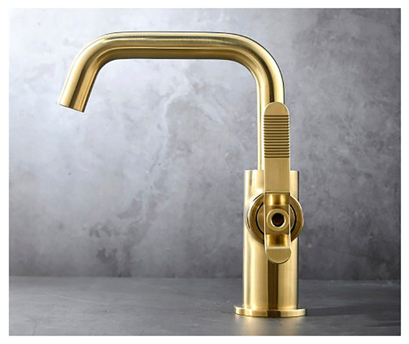 Изображение товара Современный смеситель для раковины Bronze de Luxe 1178CG матовое золото Изображение товара Современный смеситель для раковины Bronze de Luxe 1178CG матовое золото