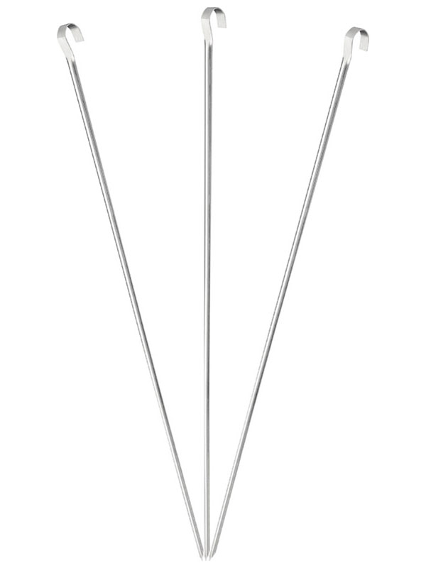 Изображение товара Набор шампуров Ecos 560х10х0.7 мм, угловой, без витка (3 штуки)