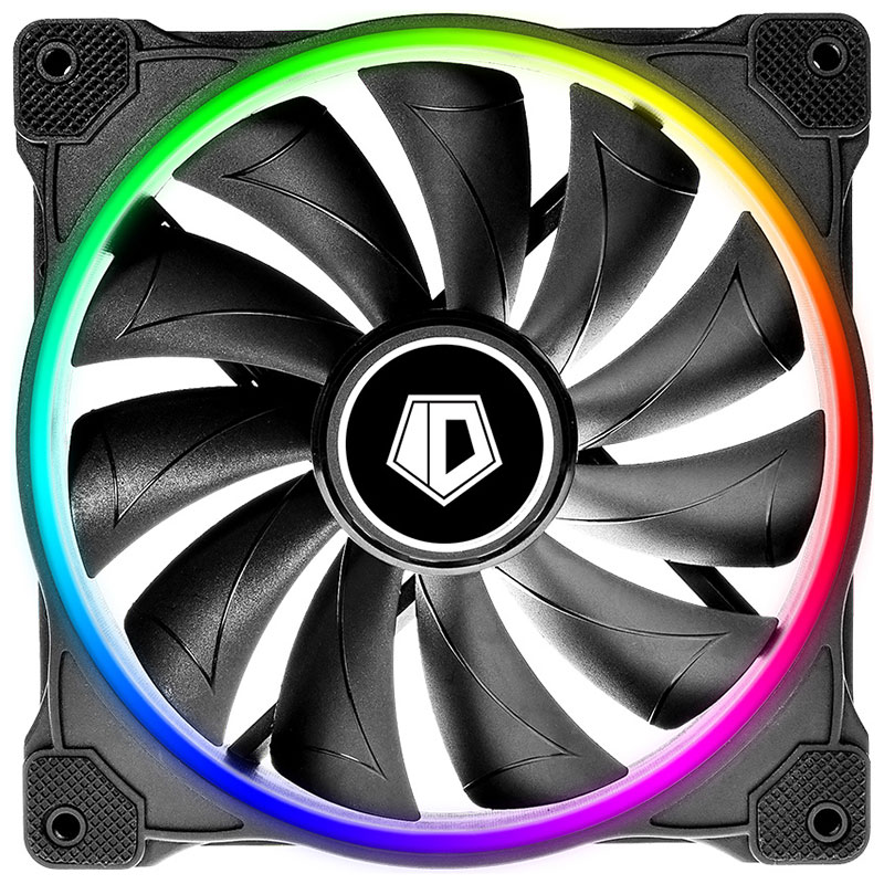 Изображение товара Вентилятор ID-Cooling RGB series 140mm ARGB (ZF-14025-ARGB) с регулируемой скоростью и подсветкой