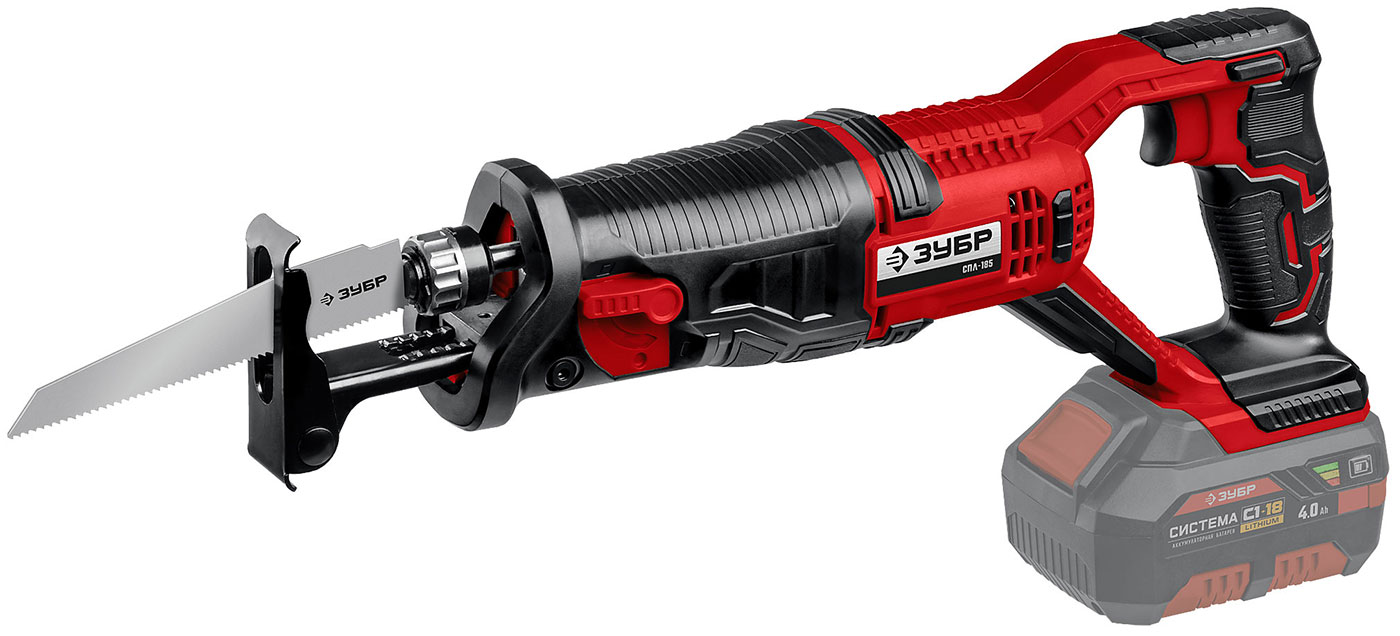 Изображение товара Сабельная пила ЗУБР СПЛ-185, 18 В, 180 мм, без АКБ