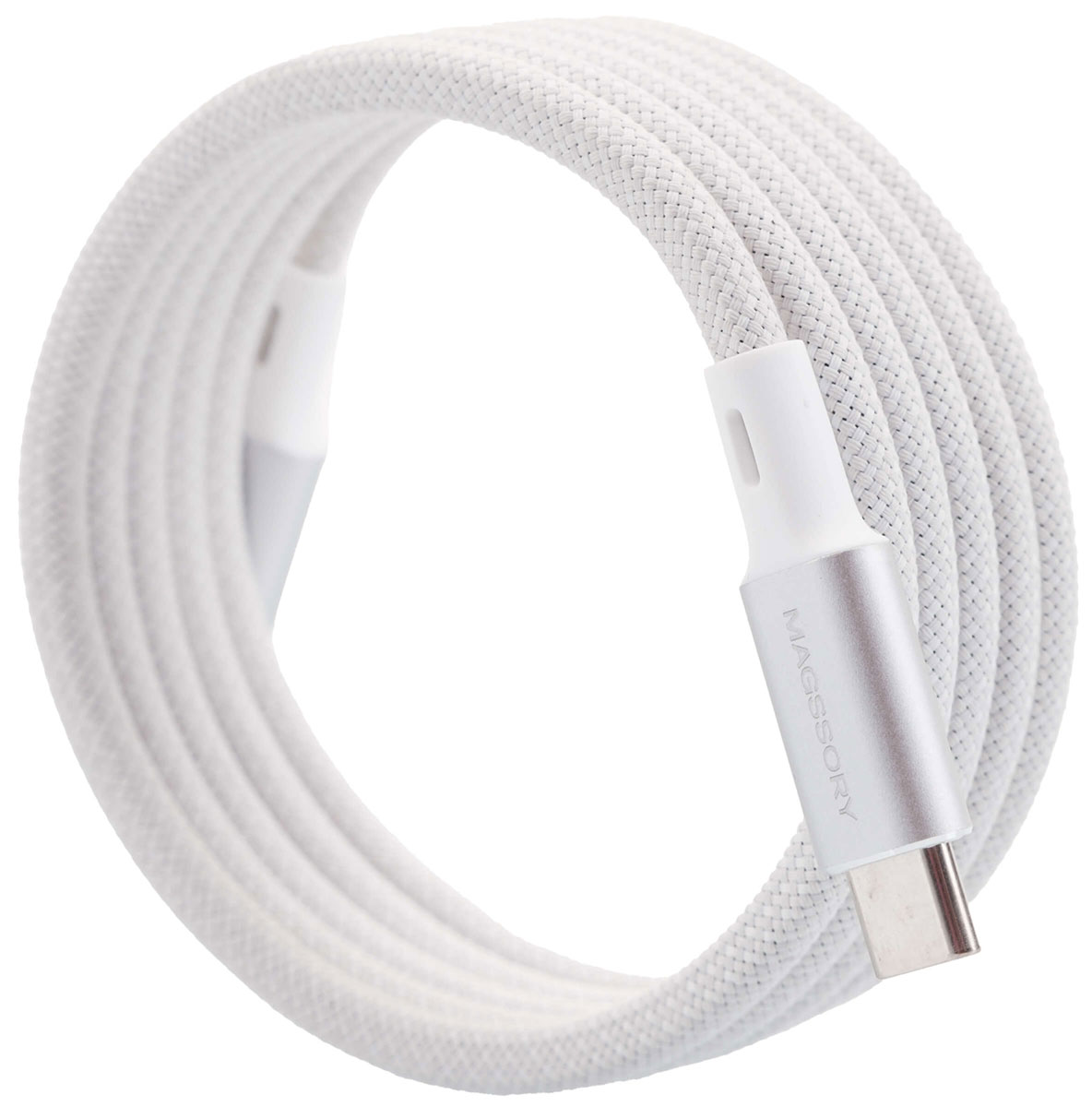 Изображение товара Магнитный кабель Magssory 60W, USB-C, 1,2 м, silver/серебро (CBL001)