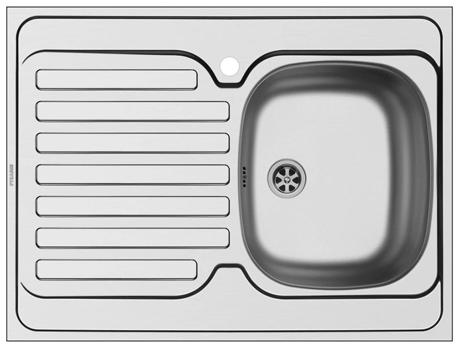 

Кухонная мойка Pyramis 60x80, R ECO, 1TH (сварная), без перелива, правая накл./сатин (102997001), Сатиновый