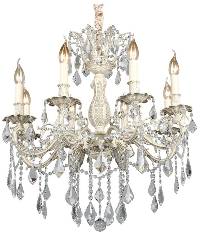 Изображение товара Люстра Omnilux OML-74403-08 Классика 8xE14/40Вт бежевый хрусталь