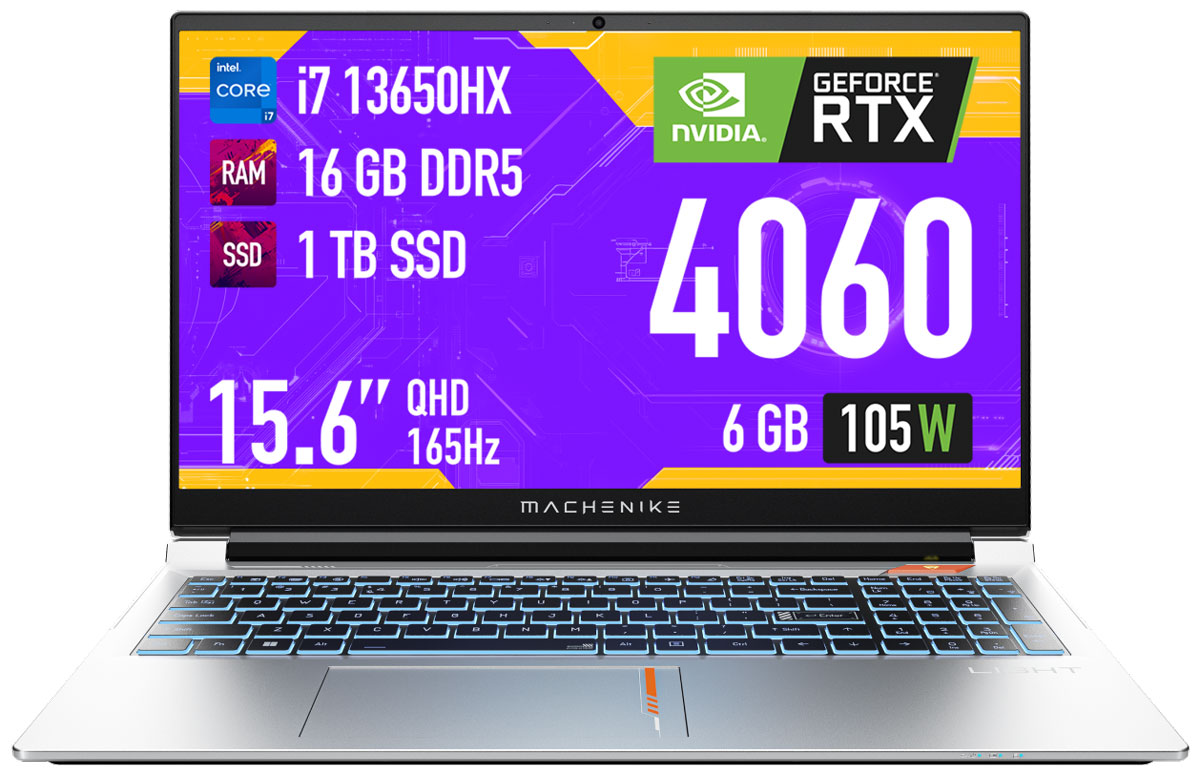 Изображение товара Мощный геймерский ноутбук Machenike Aurora Star L 15.6 IPS SSD 1024 ГБ