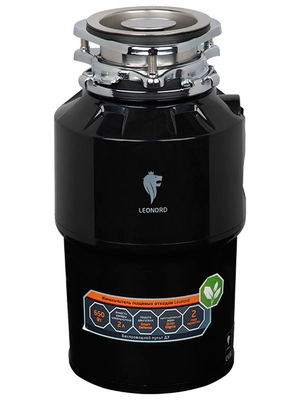 Изображение товара Измельчитель пищевых отходов Leonord LE-FWD-650 мощность 650 Вт с пультом и защитой
