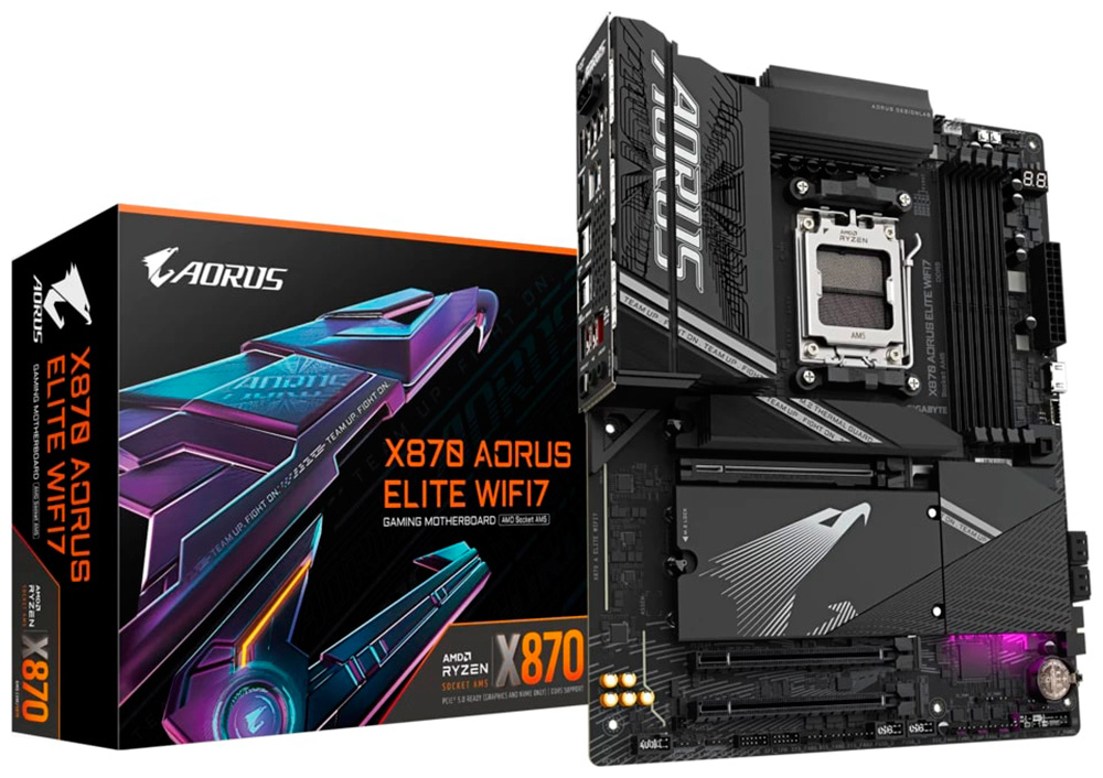 Изображение товара Материнская плата Gigabyte X870 Aorus ELITE WIFI7 (AM5, ATX)